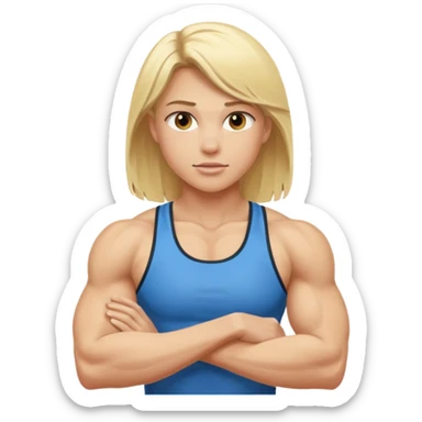 blonde athlete sticker