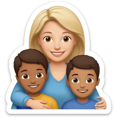 mom and kids sticker