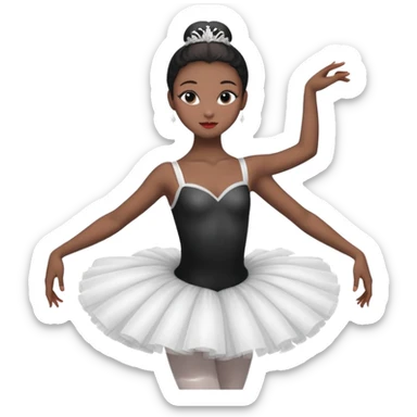 Black swan ballerina emojie sticker