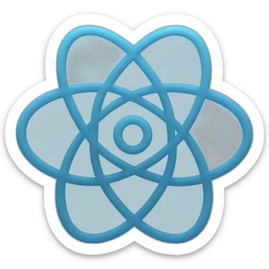 React js logo sky blue color sticker