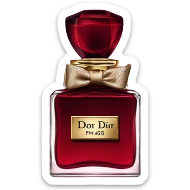 Dark red Dior parfum  sticker