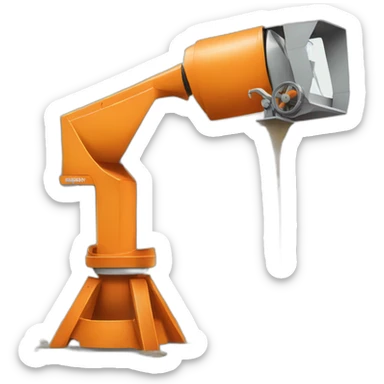 Orange concrete mixer sticker