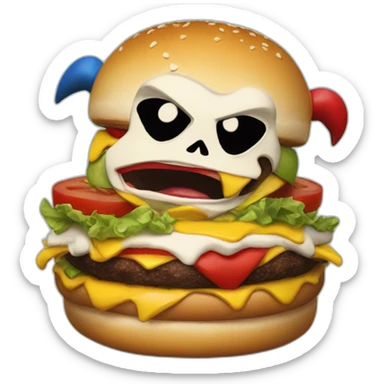 Harley Quinn the Suicide Squad eat a burger sticker