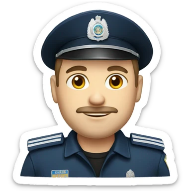 russian police man sticker