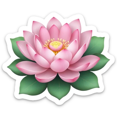 lotus flower with a pink bow sticker