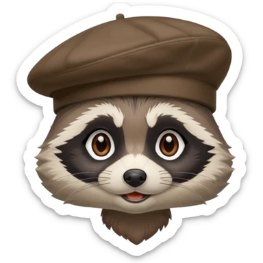 French female raccoon  sticker