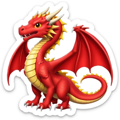 Dragón color rojo  sticker