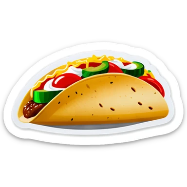 Licking a taco  sticker