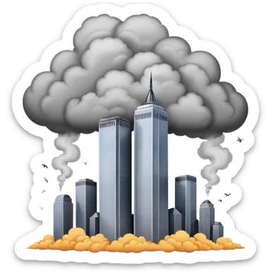 Colapso de las torres gemelas sticker