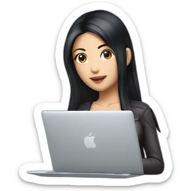 nico-robin-with-a-macbook sticker