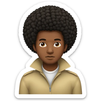 Black guy with Afro hair sticker
