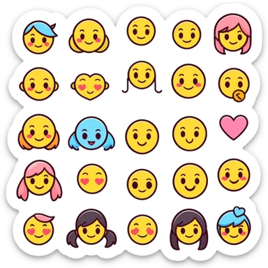 Girly emojis  sticker