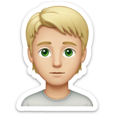 tall boy with blond hair and brown and green eyes sticker