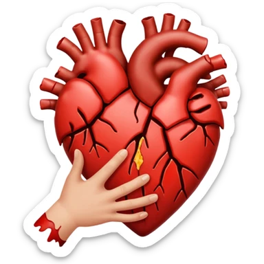Corazón de manos roto  sticker