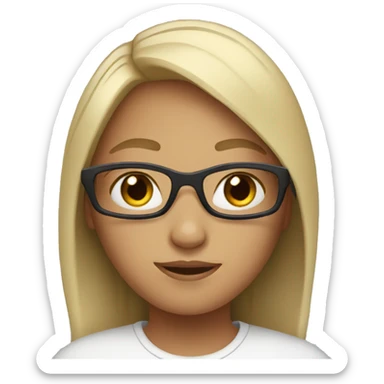 The girl with the ipad  sticker