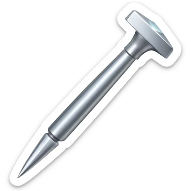 clou en acier métallique sticker