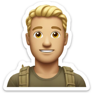 White dude in tropical island  sticker