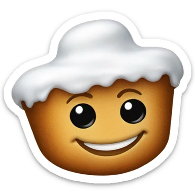 Beignet smiling walking  sticker