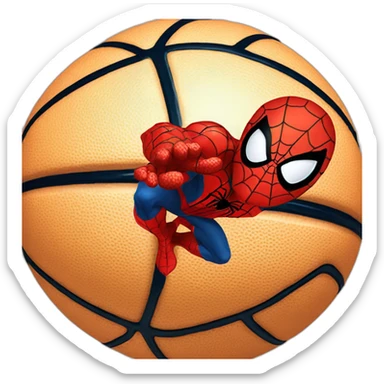 Spiderman basketball  sticker