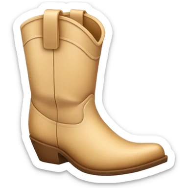 One set of beige cowboy boots sticker