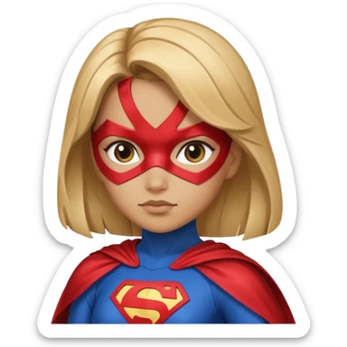 Queen side eye wearing a super hero costume a girl sticker