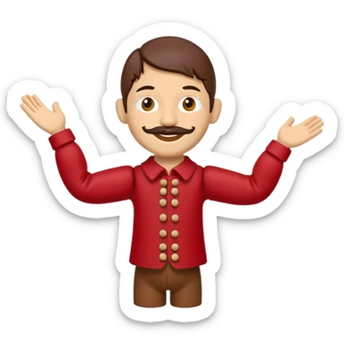 wood puppet toy sticker