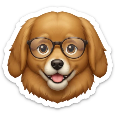 Dog with glasses sticker