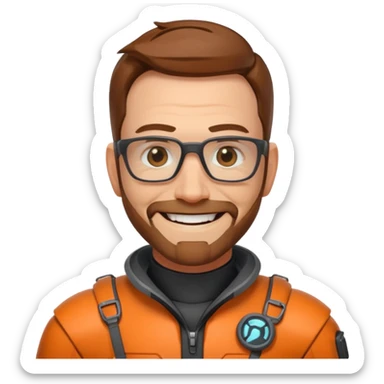 gordon freeman Grinning Face with Smiling Eyes sticker