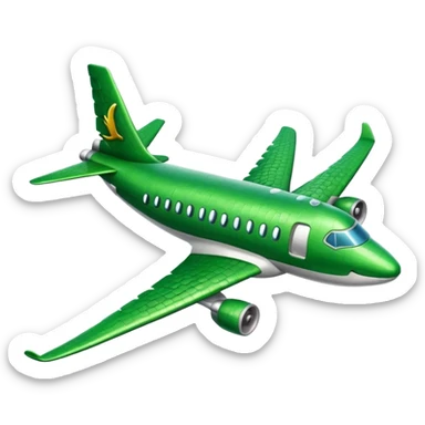 A plane with crocodile head sticker
