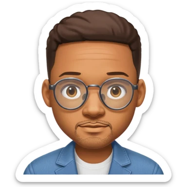 Will Smith with oversized glasses sticker