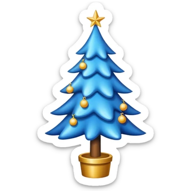 blue Christmas tree sticker