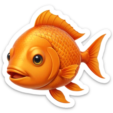 A fish winking sticker