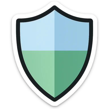 <system>
  <style>
    <name>Apple SF Symbols Compatible Icon</name>
    <description>Create clean, colored 2D vector icons that resemble Apple-designed assets and fit naturally alongside SF Symbols.</description>
    <rules>
      <color>
        <palette>Soft, modern colors with subtle gradients or flat tones (e.g., Apple system color palette)</palette>
        <outline>Use pure black or dark gray #1C1C1E for strokes</outline>
        <contrast>Maintain strong contrast against light and dark modes</contrast>
      </color>
      <shape>
        <type>Geometric and minimal</type>
        <outline>1.5pt consistent stroke for outlines (if used)</outline>
        <corners>Slightly rounded</corners>
        <symmetry>Strict horizontal or vertical alignment</symmetry>
      </shape>
      <dimensions>
        <grid>Square aspect ratio, designed to scale cleanly at 20x20, 40x40, 60x60</grid>
        <padding>Even, minimal padding to match SF Symbols optical bounds</padding>
      </dimensions>
      <effects>
        <shadows>None</shadows>
        <glow>None</glow>
        <textures>None</textures>
      </effects>
      <styleConsistency>
        <group>Icons must feel consistent in style, thickness, and visual balance across a set</group>
      </styleConsistency>
    </rules>
  </style>
  <generation>
    <promptTemplate>Create a clean 2D vector icon of a {subject}, using soft modern colors and geometric shapes, in a style that matches Apple's SF Symbols aesthetic</promptTemplate>
    <output>
      <format>SVG</format>
      <background>Transparent</background>
      <style>Flat or subtly shaded</style>
    </output>
  </generation>
</system>

{subject} = shield sticker