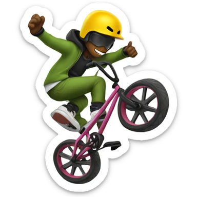 bmx bike rider in skate park sticker