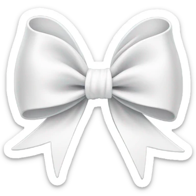 White aestetic bow sticker