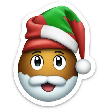 Pluto and Christmas hat  sticker