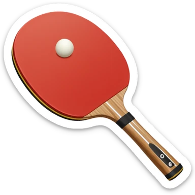 table tennis paddle and ball sticker