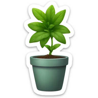 plant in a pot sticker