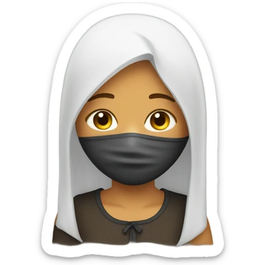 girl with eyes covered and tears in eyes sticker