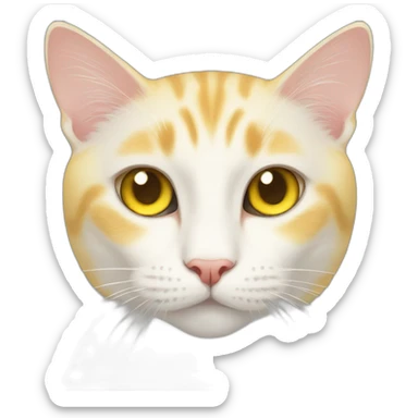 yellow cat with heterochromia sticker