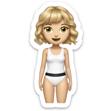 Taylor swift in a body suit  sticker