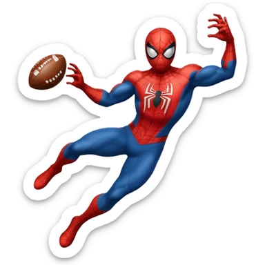 Spider-Man throwing a football sticker