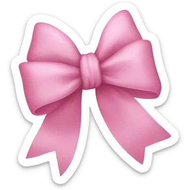 Pink bow sticker