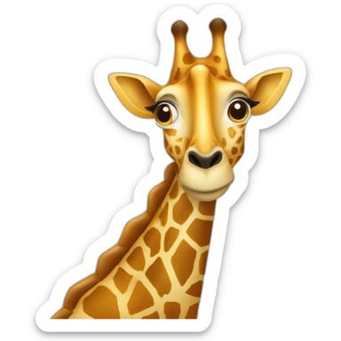 Girafe sur mamoute sticker