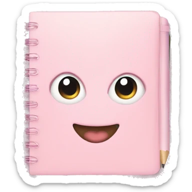 pastel pink notebook sticker