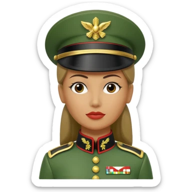 Green toy solider woman sticker