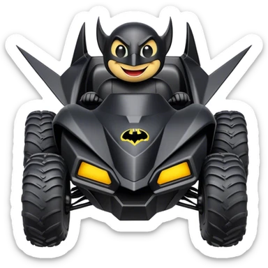 batmobile atv raptor with a smile sticker
