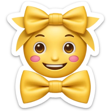 emoji wearing a bow-tie with letters LoL on the Bowtie sticker