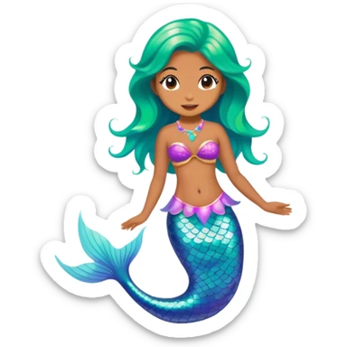 mermaid rave outfit at a festival   sticker