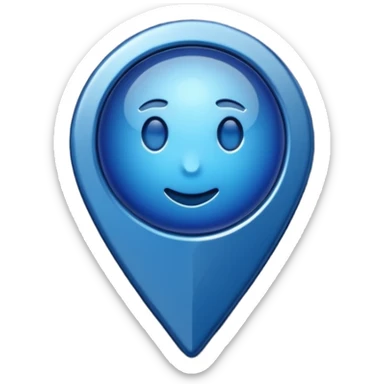 Blue navy location pin sticker